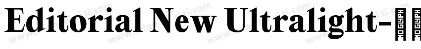 Editorial New Ultralight字体转换